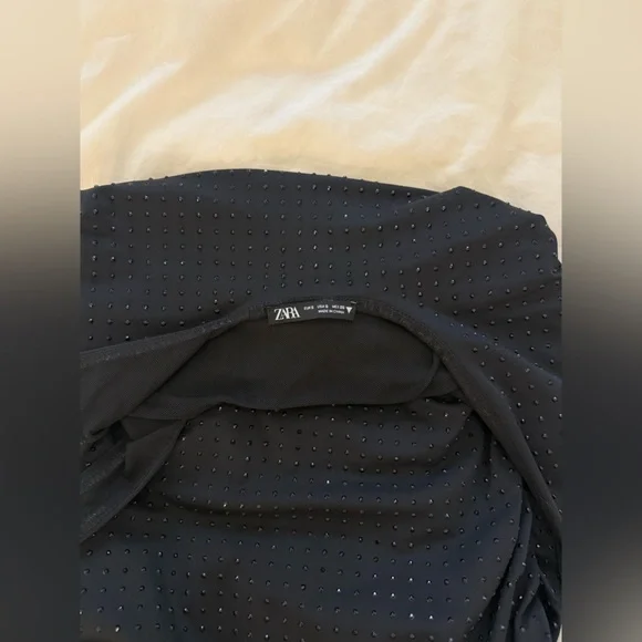 Zara Black Rhinestone Mini Dress - Picture 3 of 3